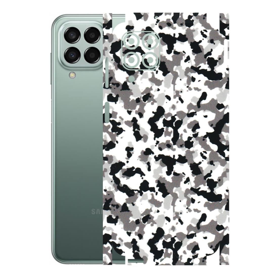 Samsung M/F/Note/Flip and C Phone Skins (All Models) - White Black Camouflage - 3D Embossed Finish (L-18) Samsung Galaxy M33 (5G)