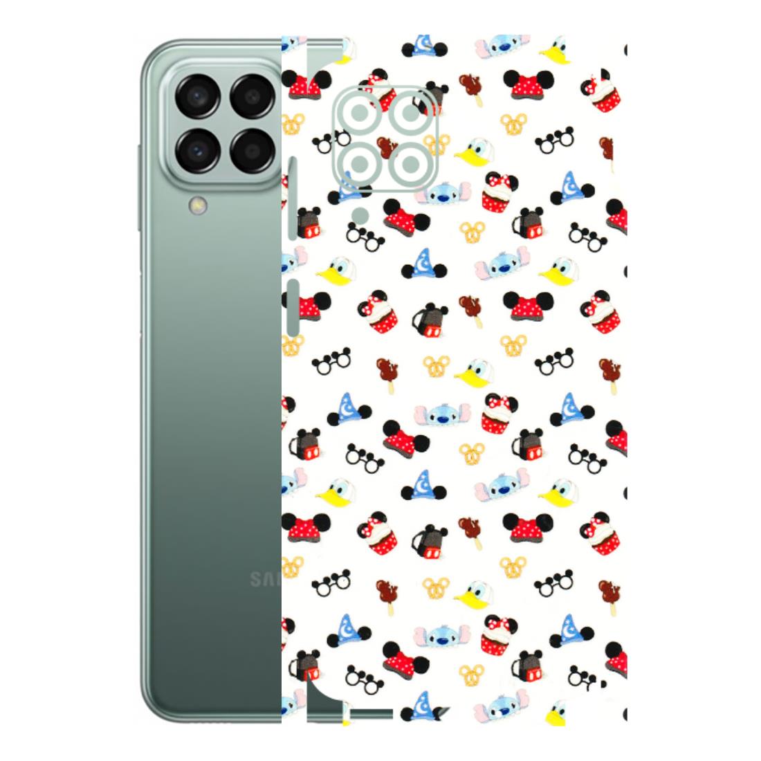 Samsung M/F/Note/Flip and C Phone Skins (All Models) - Minnie Mouse & Donald Doodles s - 3D Embossed Finish (L-194) Samsung Galaxy M33 (5G)