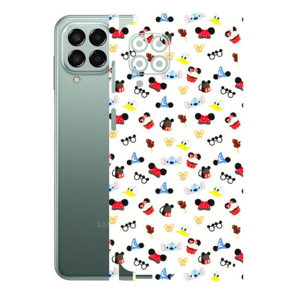 Samsung M/F/Note/Flip and C Phone Skins (All Models) - Minnie Mouse & Donald Doodles s - 3D Embossed Finish (L-194) Samsung Galaxy M33 (5G)