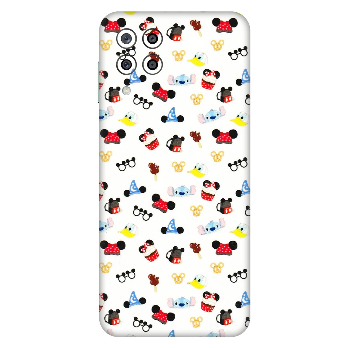 Samsung M/F/Note/Flip and C Phone Skins (All Models) - Minnie Mouse & Donald Doodles s - 3D Embossed Finish (L-194) Samsung Galaxy M33 (5G)