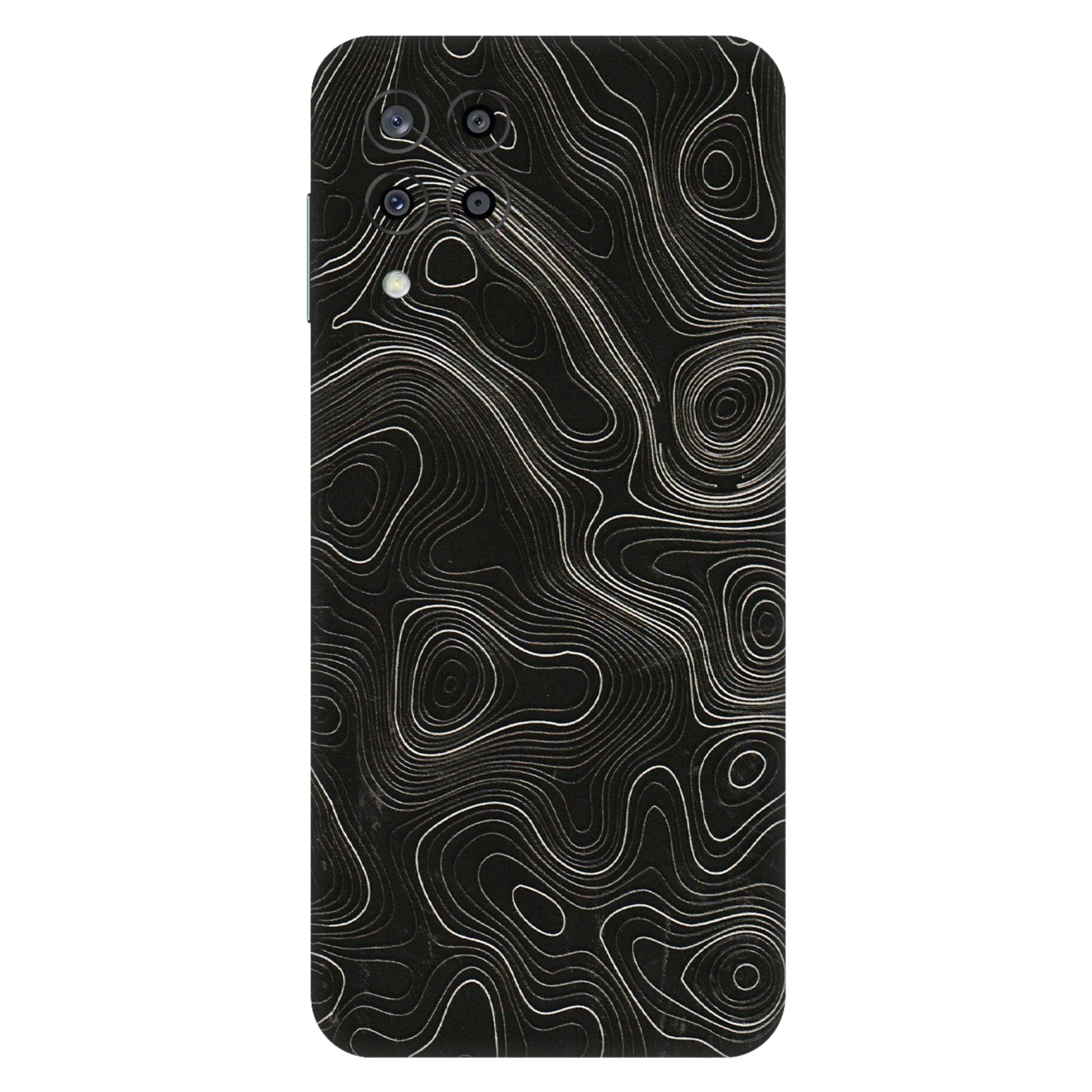 Samsung M/F/Note/Flip and C Phone Skins (All Models) - Black Swirl - 3D Embossed Finish (L-196) Samsung Galaxy M33 (5G)