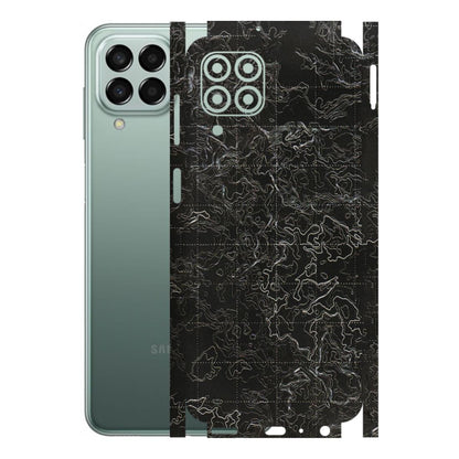 Samsung M/F/Note/Flip and C Phone Skins (All Models) - Black map Texture - 3D Embossed Finish (L-201) Samsung Galaxy M33 (5G)