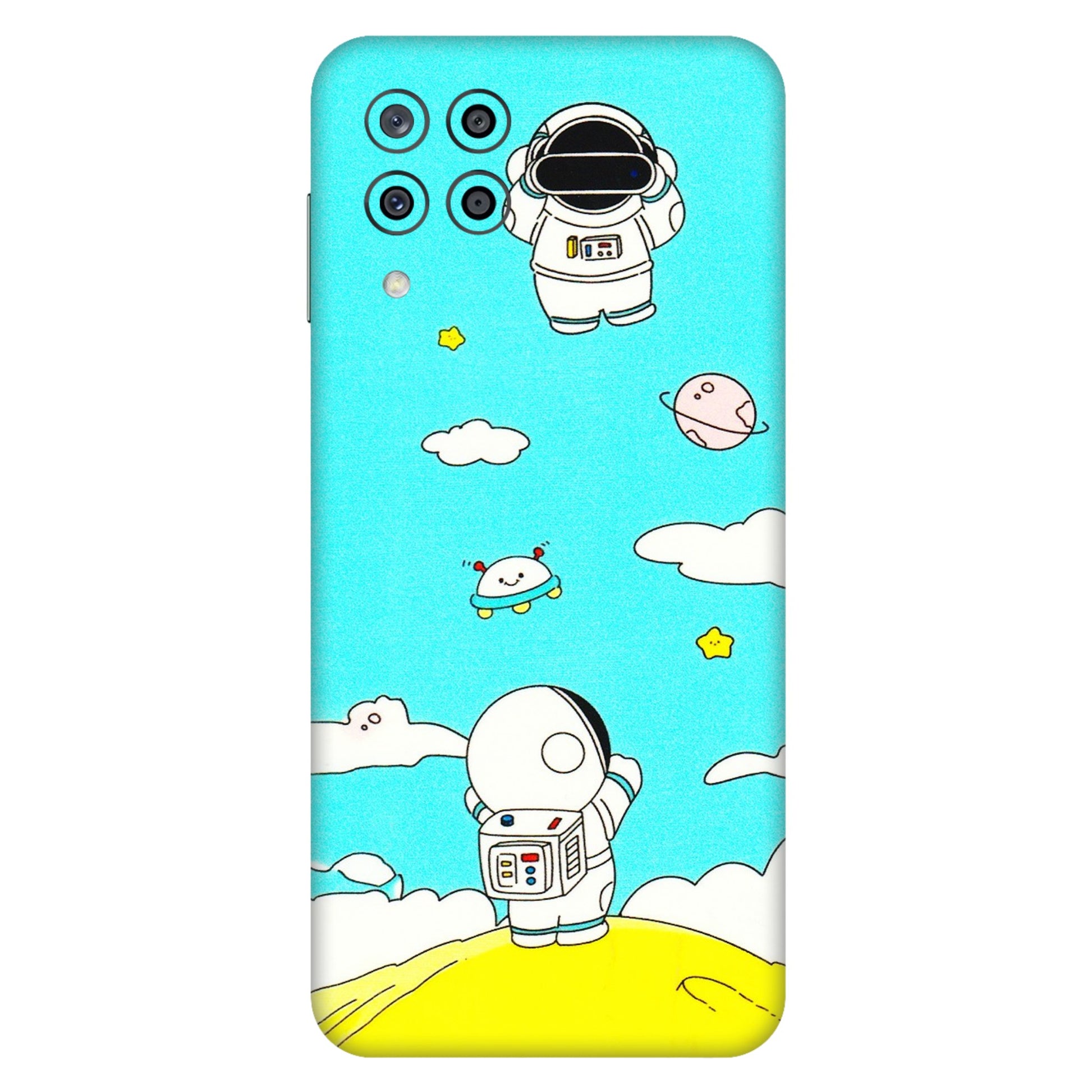 Samsung M/F/Note/Flip and C Phone Skins (All Models) - Blue Skies Astro Float - 3D Embossed Finish (L-230) Samsung Galaxy M33 (5G)