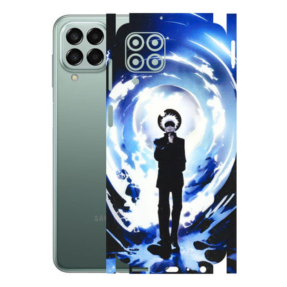 Samsung M/F/Note/Flip and C Phone Skins (All Models) - Satoru Gojo Dark Blue - 3D Embossed Finish (L-235) Samsung Galaxy M33 (5G)
