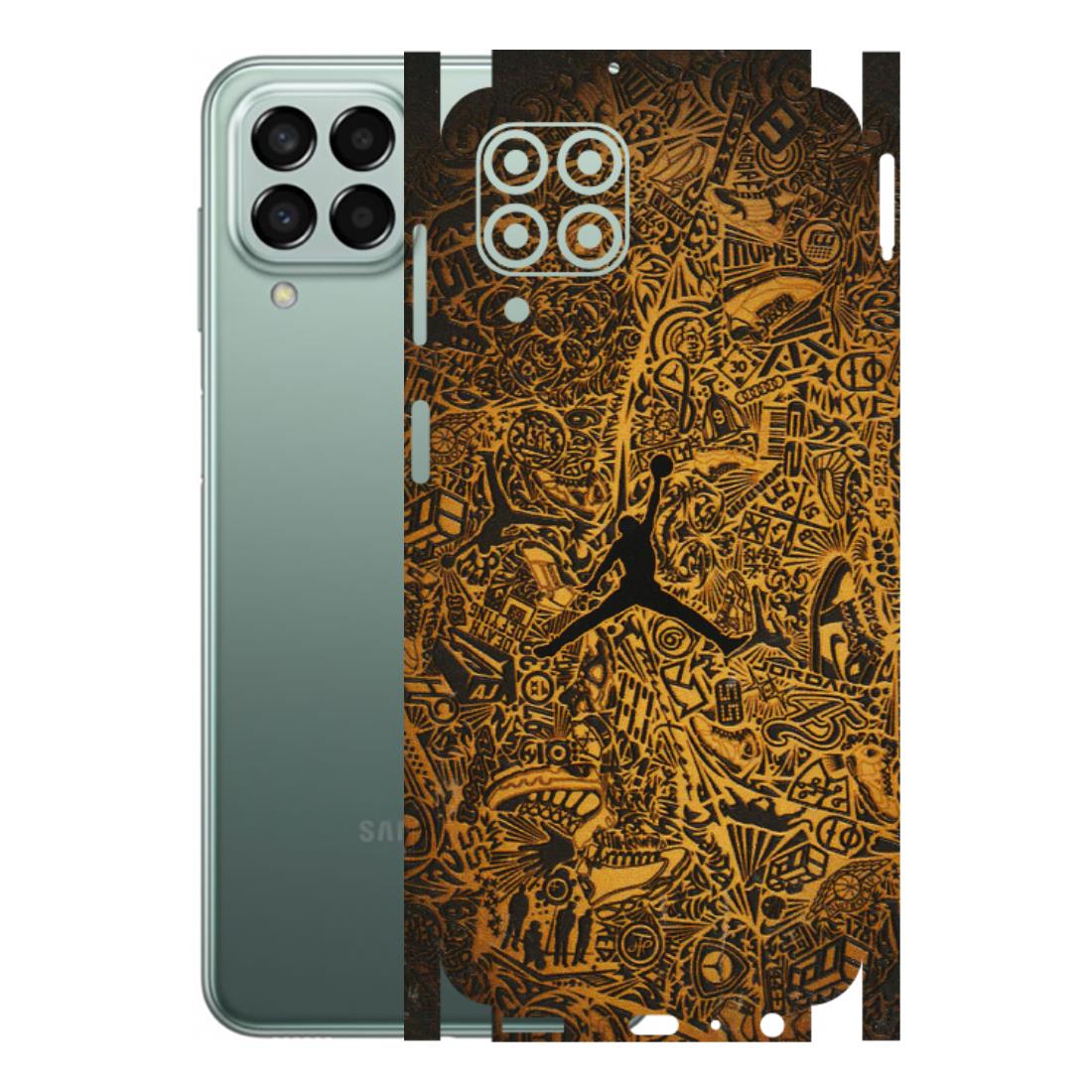 Samsung M/F/Note/Flip and C Phone Skins (All Models) - Premium Gold Basketball Player - 3D Embossed Finish (L-236) Samsung Galaxy M33 (5G)
