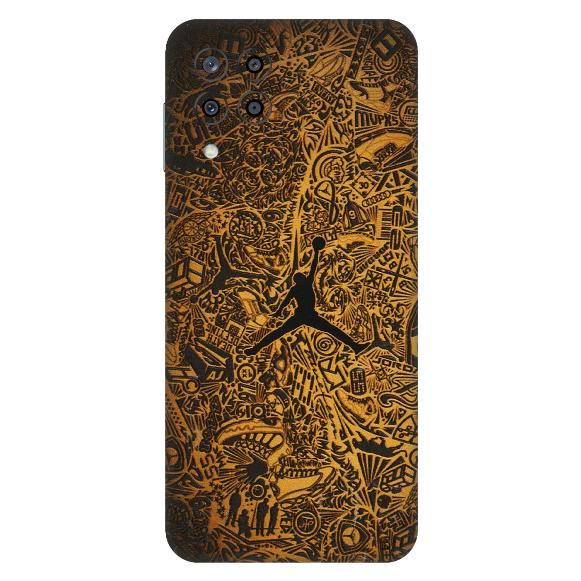 Samsung M/F/Note/Flip and C Phone Skins (All Models) - Premium Gold Basketball Player - 3D Embossed Finish (L-236) Samsung Galaxy M33 (5G)