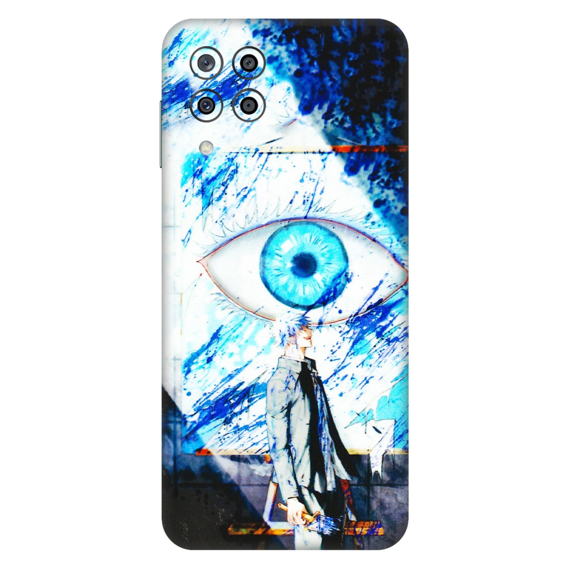Samsung M/F/Note/Flip and C Phone Skins (All Models) - Gojo Satoru evil eye - 3D Embossed Finish (L-239) Samsung Galaxy M33 (5G)