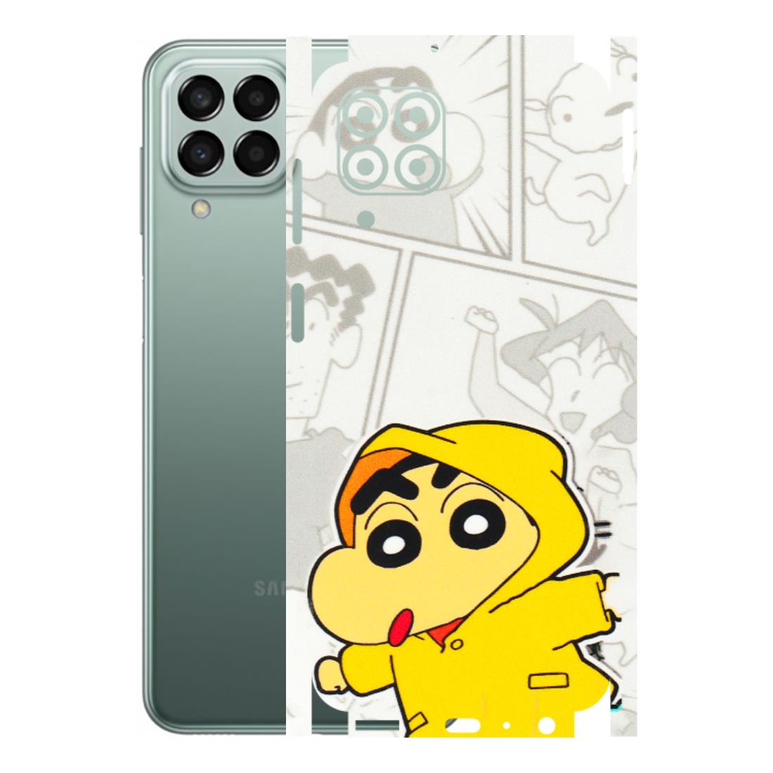 Samsung M/F/Note/Flip and C Phone Skins (All Models) - Yellow Shinchan Comic - 3D Embossed Finish (L-246) Samsung Galaxy M33 (5G)