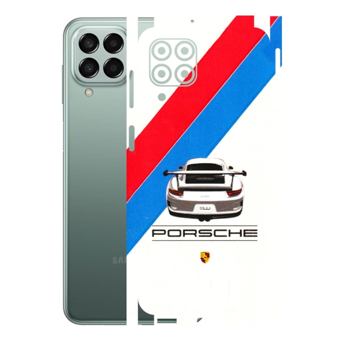 Samsung M/F/Note/Flip and C Phone Skins (All Models) - Porche Car Sober Logo - 3D Embossed Finish (L-248) Samsung Galaxy M33 (5G)