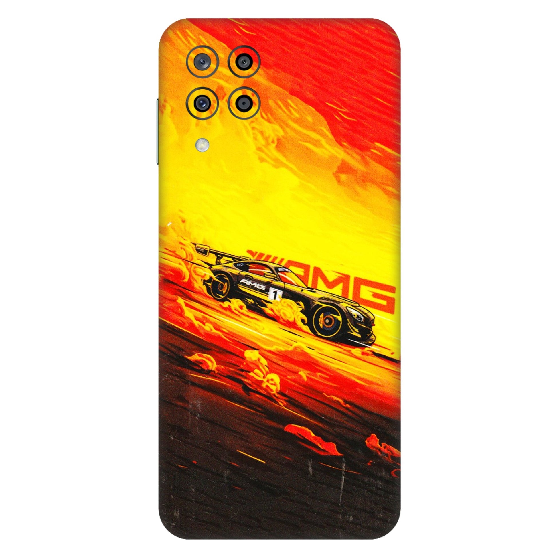 Samsung M/F/Note/Flip and C Phone Skins (All Models) - AMG Car Speed Cover - 3D Embossed Finish (L-256) Samsung Galaxy M33 (5G)