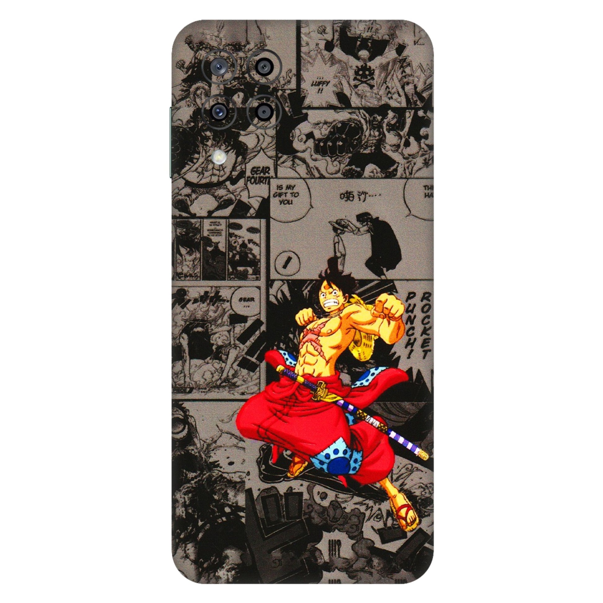 Samsung M/F/Note/Flip and C Phone Skins (All Models) - One Piece Rocket Punch Manga - 3D Embossed Finish (L-25) Samsung Galaxy M33 (5G)