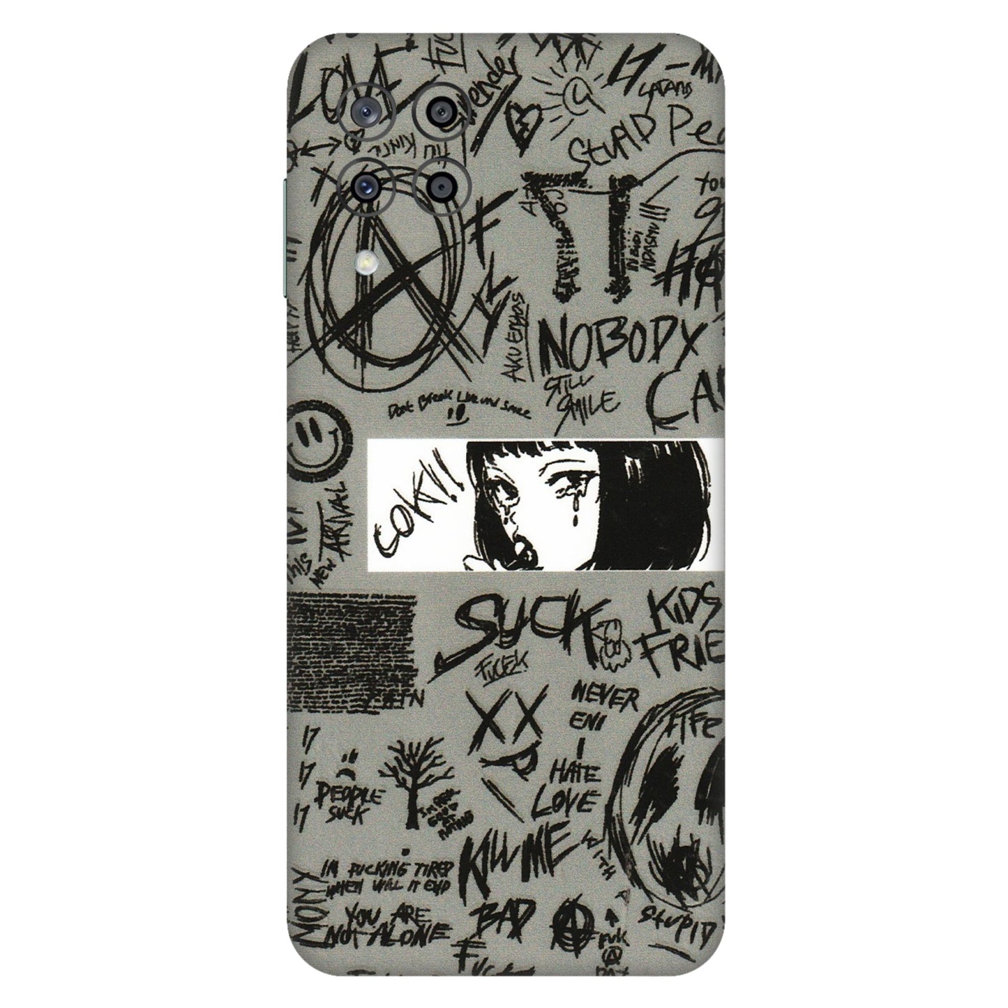 Samsung M/F/Note/Flip and C Phone Skins (All Models) - Never Have Love Anime - 3D Embossed Finish (L-260) Samsung Galaxy M33 (5G)