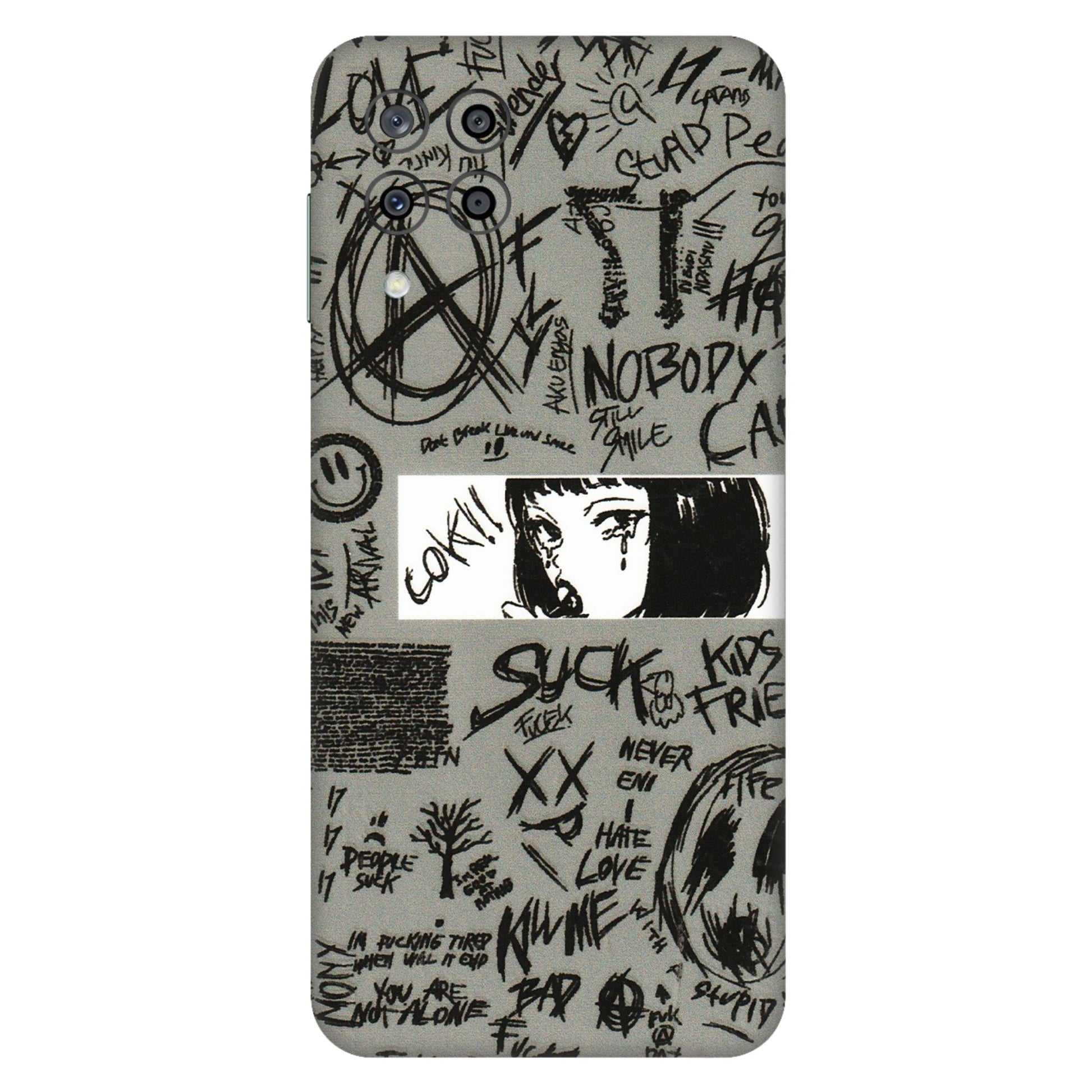 Samsung M/F/Note/Flip and C Phone Skins (All Models) - Never Have Love Anime - 3D Embossed Finish (L-260) Samsung Galaxy M33 (5G)