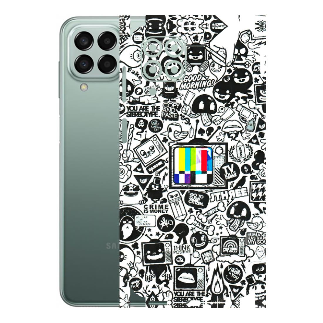 Samsung M/F/Note/Flip and C Phone Skins (All Models) - Doodles Positive Art - 3D Embossed Finish (L-263) Samsung Galaxy M33 (5G)