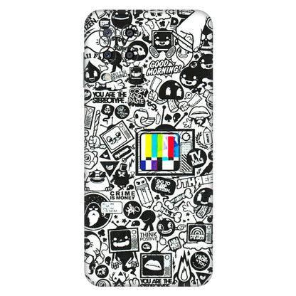 Samsung M/F/Note/Flip and C Phone Skins (All Models) - Doodles Positive Art - 3D Embossed Finish (L-263) Samsung Galaxy M33 (5G)
