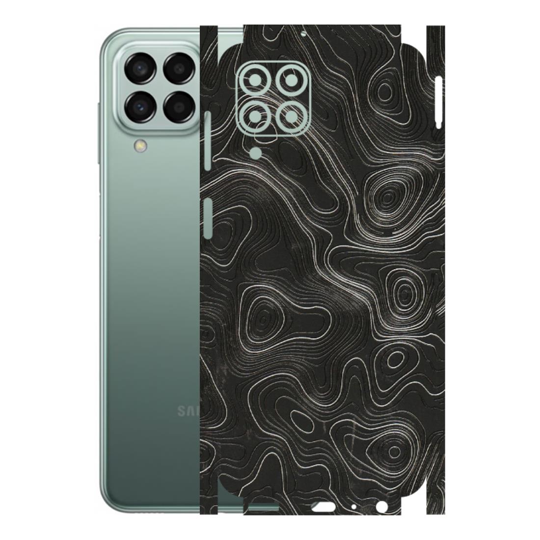 Samsung M/F/Note/Flip and C Phone Skins (All Models) - Abstract White Line Map - 3D Embossed Finish (L-269) Samsung Galaxy M33 (5G)