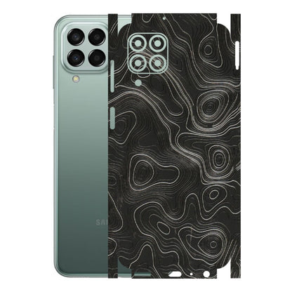 Samsung M/F/Note/Flip and C Phone Skins (All Models) - Abstract White Line Map - 3D Embossed Finish (L-269) Samsung Galaxy M33 (5G)