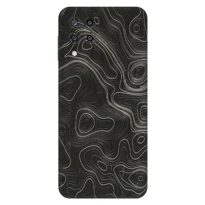Samsung M/F/Note/Flip and C Phone Skins (All Models) - Abstract White Line Map - 3D Embossed Finish (L-269) Samsung Galaxy M33 (5G)