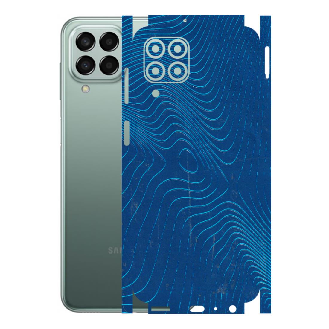 Samsung M/F/Note/Flip and C Phone Skins (All Models) - Abstract Blue Line Map - 3D Embossed Finish (L-272) Samsung Galaxy M33 (5G)