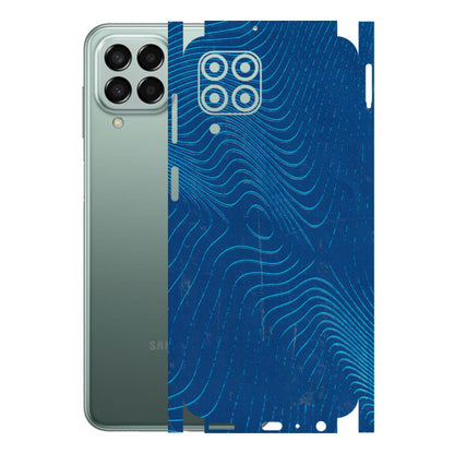 Samsung M/F/Note/Flip and C Phone Skins (All Models) - Abstract Blue Line Map - 3D Embossed Finish (L-272) Samsung Galaxy M33 (5G)