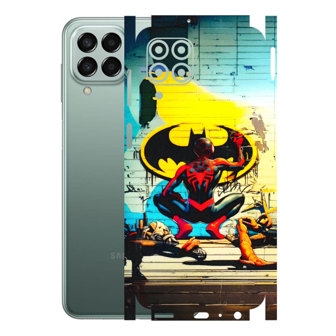Samsung M/F/Note/Flip and C Phone Skins (All Models) - New Spiderman Bat Logo - 3D Embossed Finish (L-309) Samsung Galaxy M33 (5G)