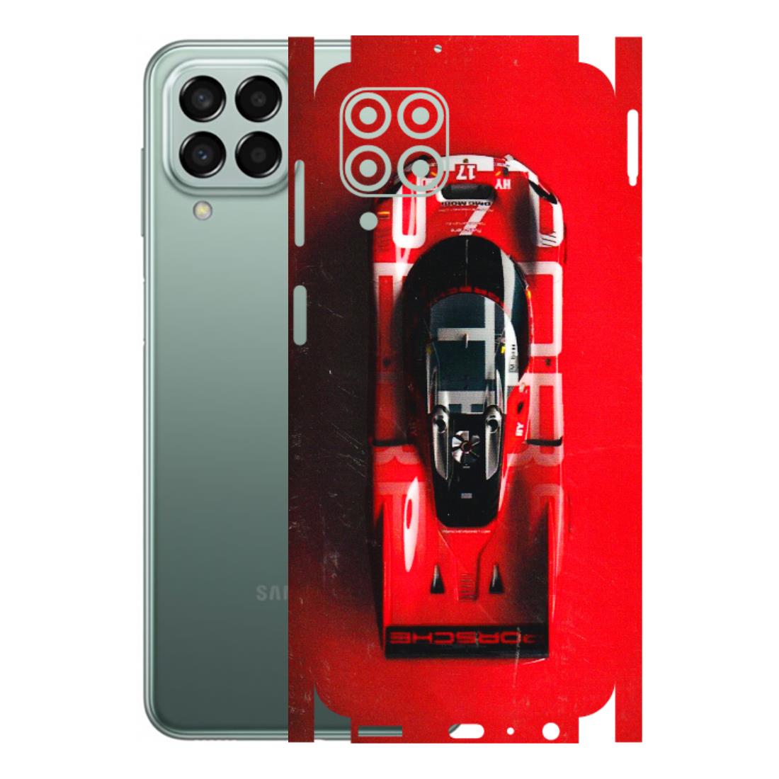 Samsung M/F/Note/Flip and C Phone Skins (All Models) - Red Porsche Car Logo - 3D Embossed Finish (L-315) Samsung Galaxy M33 (5G)