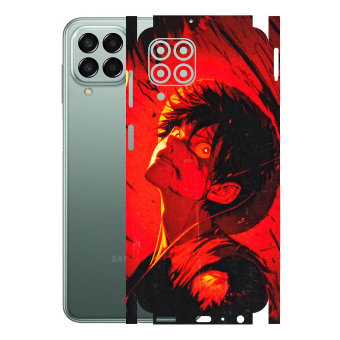 Samsung M/F/Note/Flip and C Phone Skins (All Models) - D.Luffy Power Up One Piece Anime - 3D Embossed Finish (L-326) Samsung Galaxy M33 (5G)