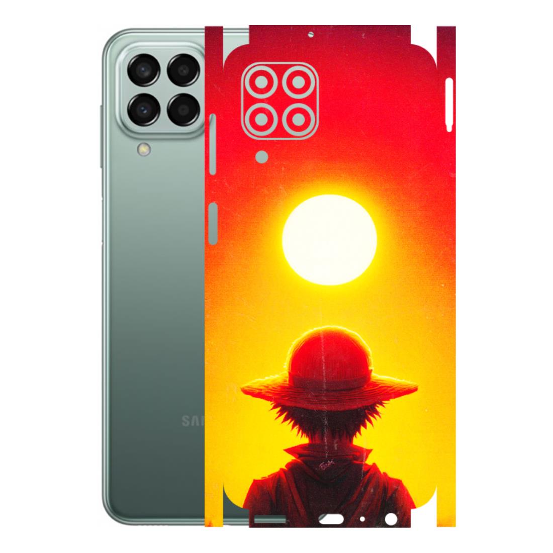 Samsung M/F/Note/Flip and C Phone Skins (All Models) - Cool Sunset With Monkey D.Luffy Anime - 3D Embossed Finish (L-329) Samsung Galaxy M33 (5G)