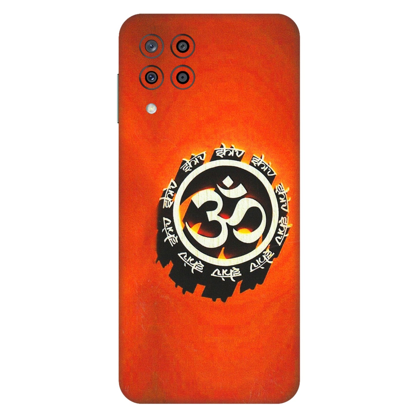 Samsung M/F/Note/Flip and C Phone Skins (All Models) - Aum Shiv Orange - 3D Embossed Finish (L-32) Samsung Galaxy M33 (5G)