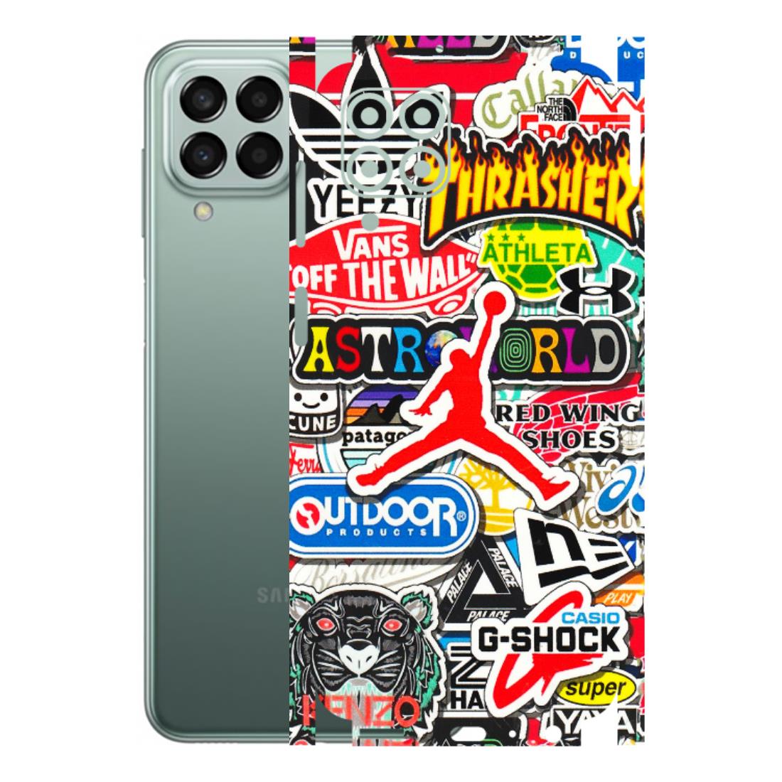 Samsung M/F/Note/Flip and C Phone Skins (All Models) - Multi Brands Sticker Graffiti - 3D Embossed Finish (L-37) Samsung Galaxy M33 (5G)