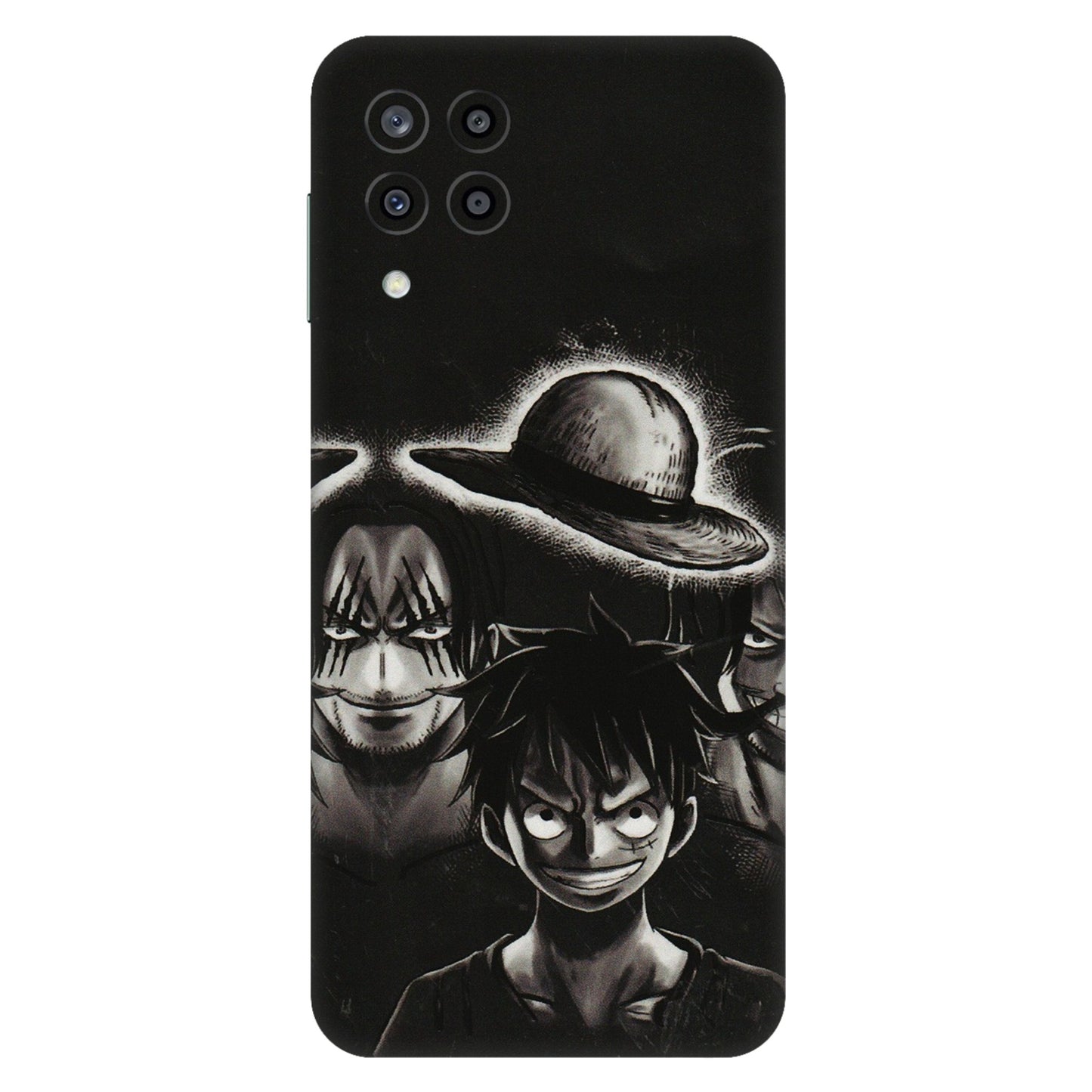 Samsung M/F/Note/Flip and C Phone Skins (All Models) - Black Luffy Hat - 3D Embossed Finish (L-57) Samsung Galaxy M33 (5G)