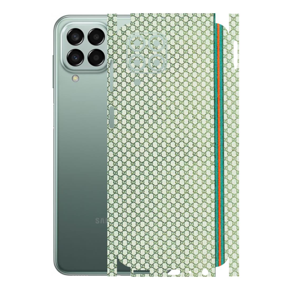 Samsung M/F/Note/Flip and C Phone Skins (All Models) - Gucci Fabric Pattern - 3D Embossed Finish (L-73) Samsung Galaxy M33 (5G)