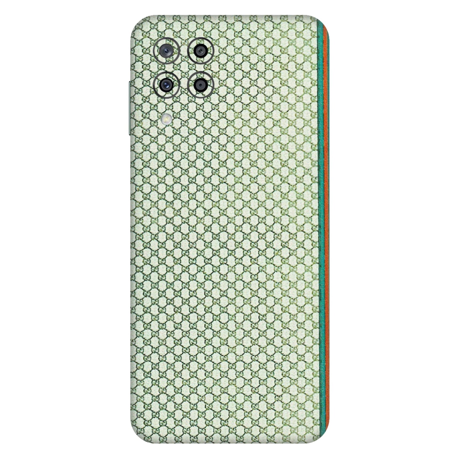Samsung M/F/Note/Flip and C Phone Skins (All Models) - Gucci Fabric Pattern - 3D Embossed Finish (L-73) Samsung Galaxy M33 (5G)