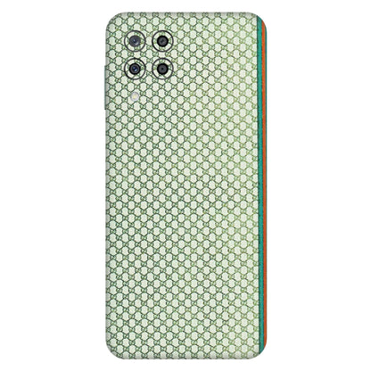 Samsung M/F/Note/Flip and C Phone Skins (All Models) - Gucci Fabric Pattern - 3D Embossed Finish (L-73) Samsung Galaxy M33 (5G)