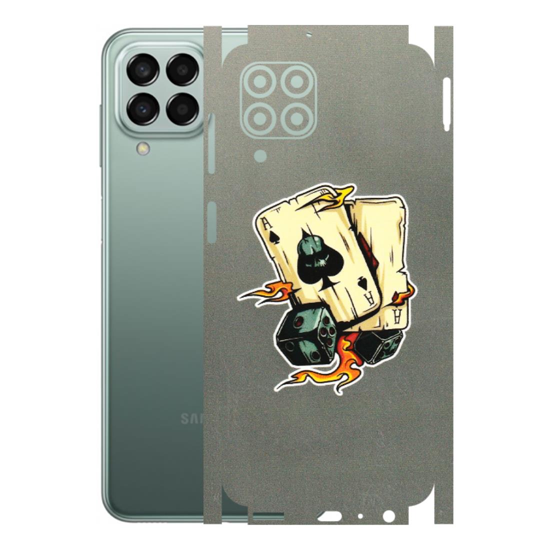 Samsung M/F/Note/Flip and C Phone Skins (All Models) - Grey Cards Of Ace - 3D Embossed Finish (L-77) Samsung Galaxy M33 (5G)