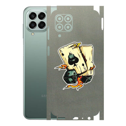 Samsung M/F/Note/Flip and C Phone Skins (All Models) - Grey Cards Of Ace - 3D Embossed Finish (L-77) Samsung Galaxy M33 (5G)
