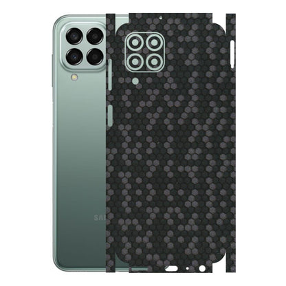 Samsung M/F/Note/Flip and C Phone Skins (All Models) - Black Grey Honeycomb Sober - 3D Embossed Finish (L-85) Samsung Galaxy M33 (5G)