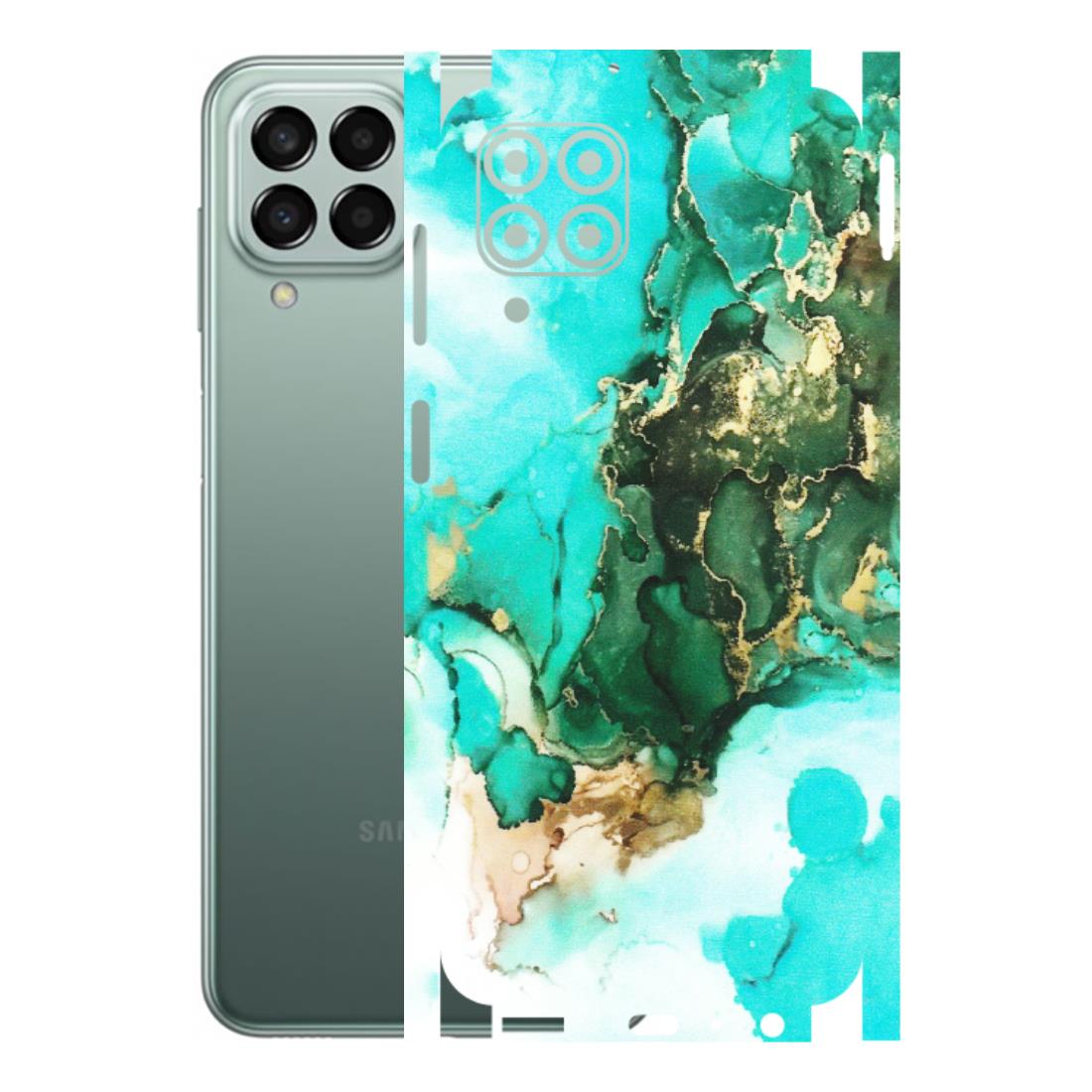 Samsung M/F/Note/Flip and C Phone Skins (All Models) - The Blue Gold Marble - Matte Finish (M-124) Samsung Galaxy M33 (5G)
