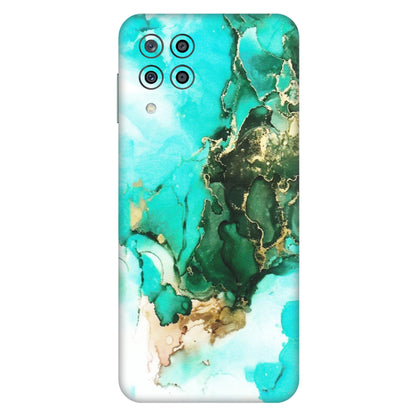Samsung M/F/Note/Flip and C Phone Skins (All Models) - The Blue Gold Marble - Matte Finish (M-124) Samsung Galaxy M33 (5G)