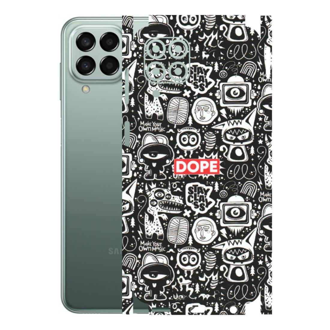 Samsung M/F/Note/Flip and C Phone Skins (All Models) - Dope Stay Classy Black Doodles - Matte Finish (M-126) Samsung Galaxy M33 (5G)