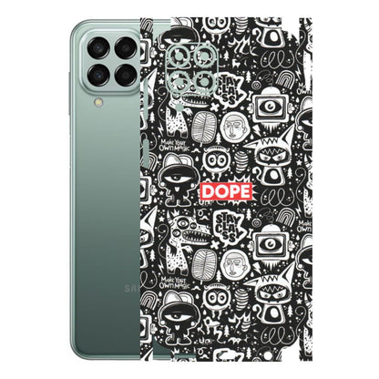 Samsung M/F/Note/Flip and C Phone Skins (All Models) - Dope Stay Classy Black Doodles - Matte Finish (M-126) Samsung Galaxy M33 (5G)