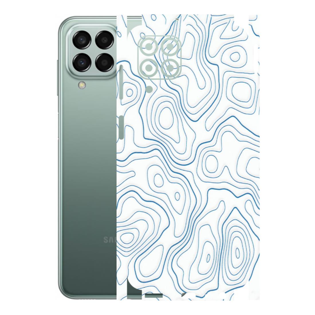 Samsung M/F/Note/Flip and C Phone Skins (All Models) - Blue And White Swirls - Matte Finish (M-139) Samsung Galaxy M33 (5G)