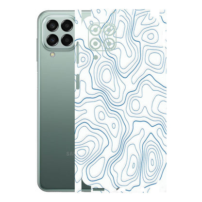 Samsung M/F/Note/Flip and C Phone Skins (All Models) - Blue And White Swirls - Matte Finish (M-139) Samsung Galaxy M33 (5G)
