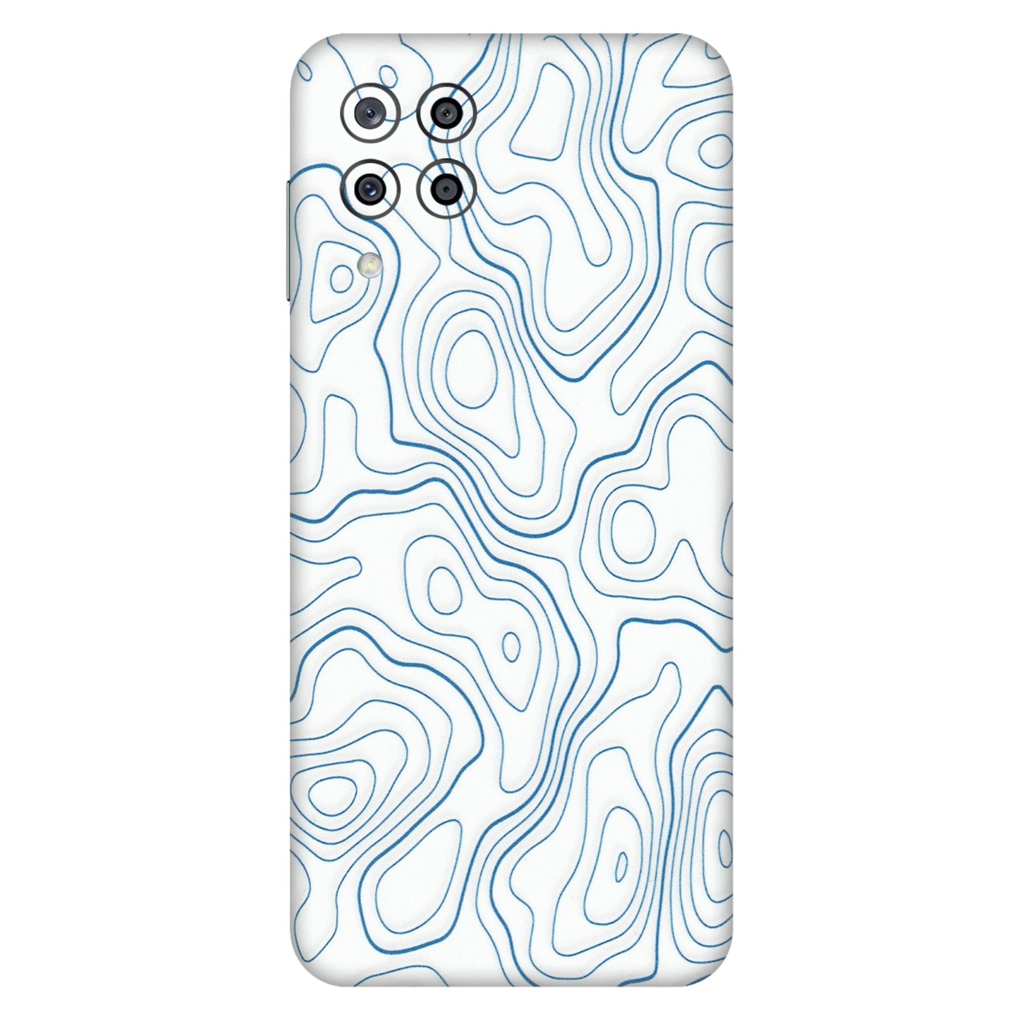 Samsung M/F/Note/Flip and C Phone Skins (All Models) - Blue And White Swirls - Matte Finish (M-139) Samsung Galaxy M33 (5G)