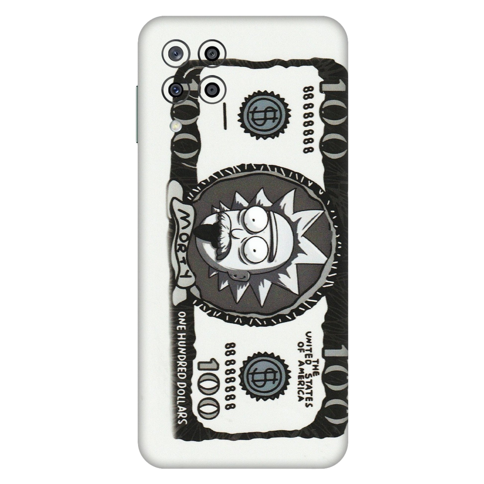 Samsung M/F/Note/Flip and C Phone Skins (All Models) - Rick And Morty Hundred Dollar Anime - Matte Finish (M-161) Samsung Galaxy M33 (5G)
