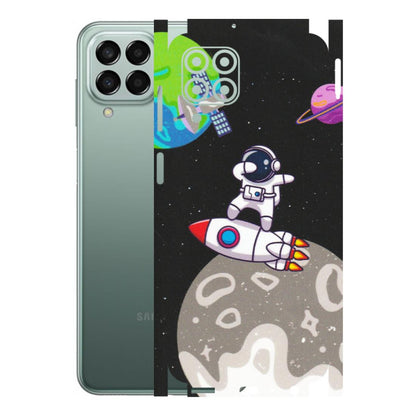 Samsung M/F/Note/Flip and C Phone Skins (All Models) - Astronaut Vibing Toon Running - Matte Finish (M-39) Samsung Galaxy M33 (5G)