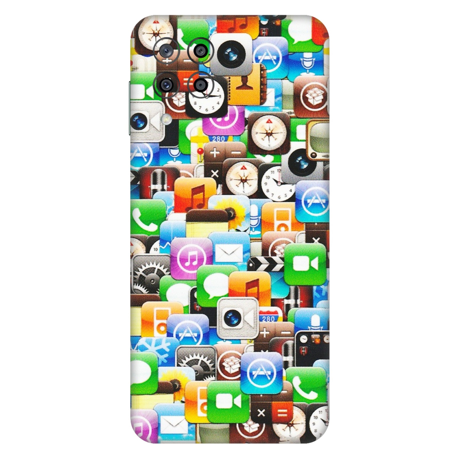 Samsung M/F/Note/Flip and C Phone Skins (All Models) - All Apple Icons - Matte Finish (M-93) Samsung Galaxy M33 (5G)
