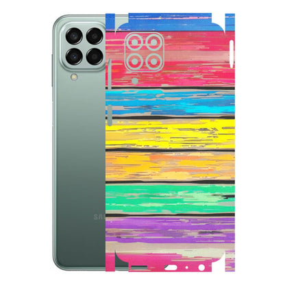 Samsung M/F/Note/Flip and C Phone Skins (All Models) - Multi Colour Wooden Wall - Matte Finish (M-96) Samsung Galaxy M33 (5G)