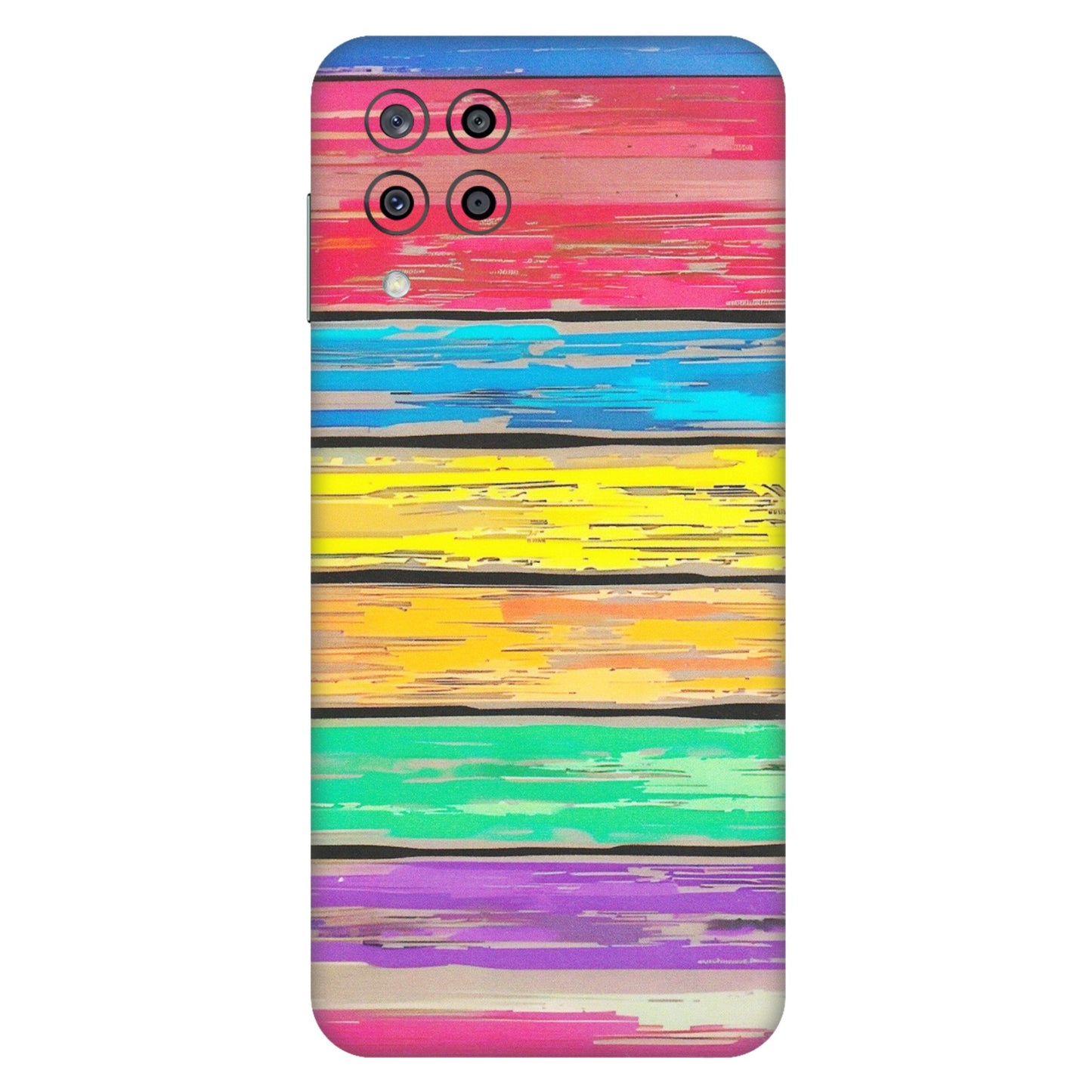 Samsung M/F/Note/Flip and C Phone Skins (All Models) - Multi Colour Wooden Wall - Matte Finish (M-96) Samsung Galaxy M33 (5G)