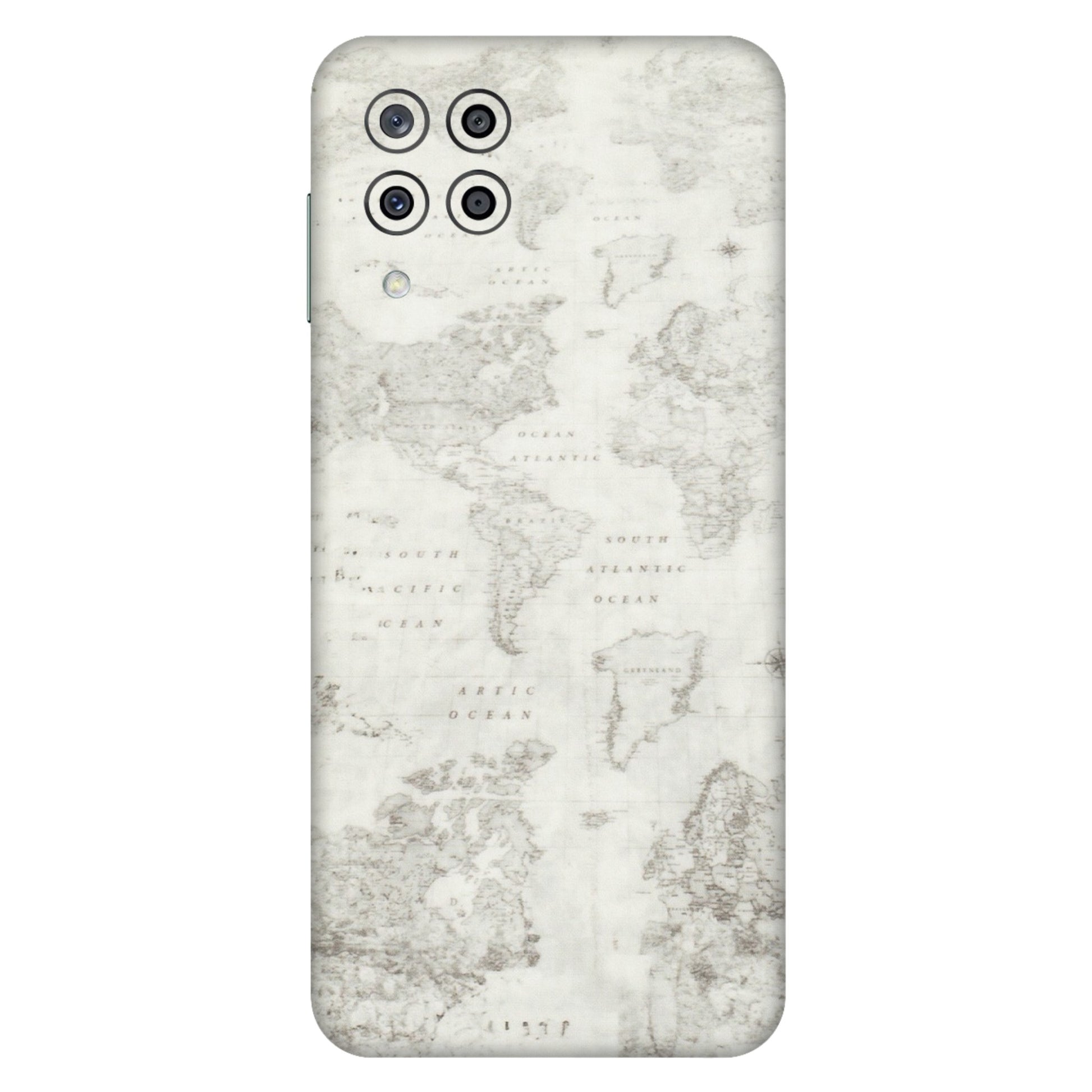 Samsung M/F/Note/Flip and C Phone Skins (All Models) - World Travel Map - Transparent Finish (T-04) Samsung Galaxy M33 (5G)